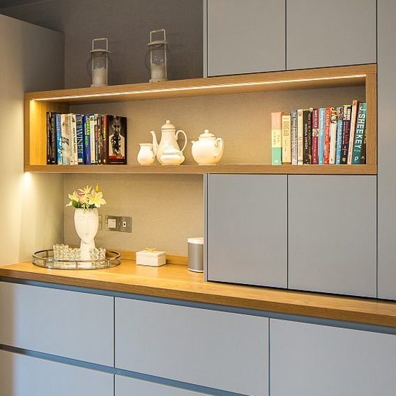 Oak Box Shelving