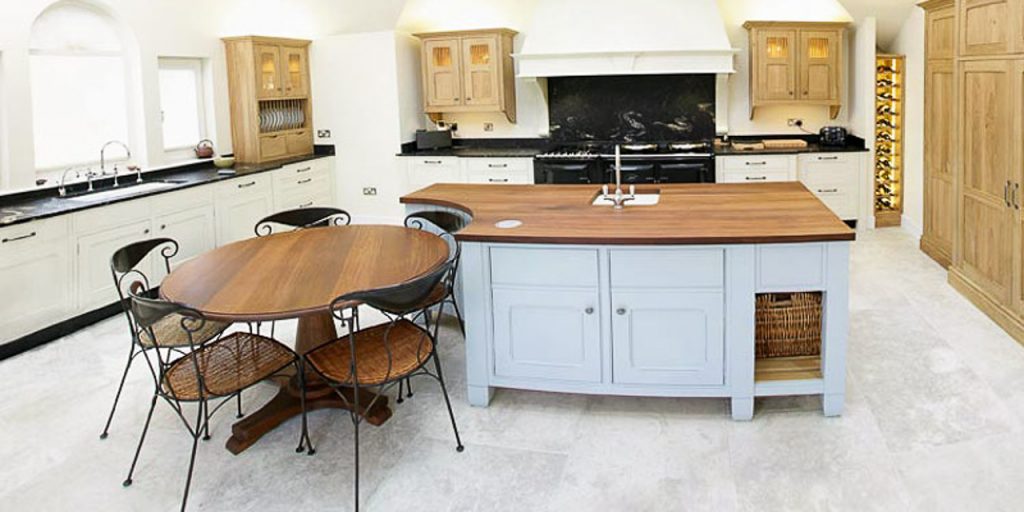 Circular dining table