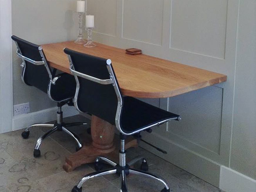 Oak Desk with Pedestal Leg